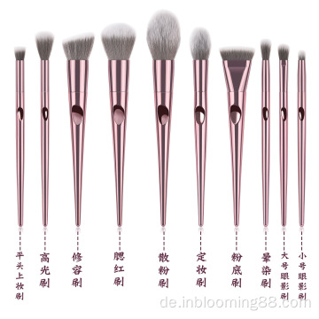 Luxus roségold kosmetisches Make -up -Pinsel Set